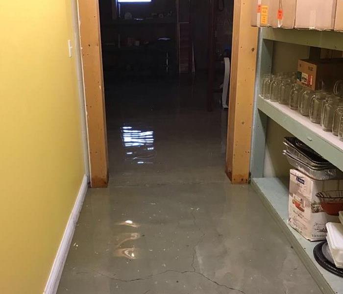 Standing water on basement floor