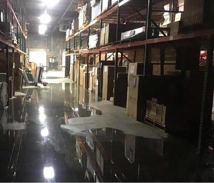 water in warehouse